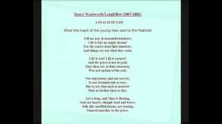 Henry Wadsworth Longfellow  Poem A Psalm of Life read by Jasper Britton [upl. by Nojel]