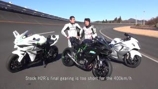 Road to 400kmh Kawasaki Ninja H2R Maximum Speed Test [upl. by Adnalor607]