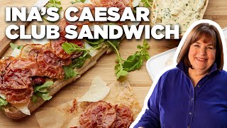 Ina Gartens Chicken Caesar Club Sandwich  Barefoot Contessa  Food Network [upl. by Capps]