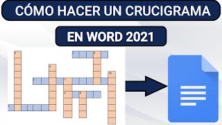 ✅COMO hacer un crucigrama en word 2021 👌 [upl. by Buckels]