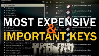 Most Important Keys with Price List in Escape From Tarkov [upl. by Ilhsa]