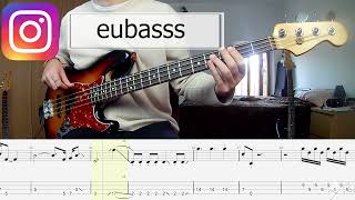 Bruno Mars Anderson Paak  Smokin Out The Window BASS COVER  PLAY ALONG TAB  SCORE [upl. by Ostap937]