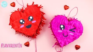 Mini piñatas para regalar en San Valentín  Partypop DIY🎉 [upl. by Tlaw]