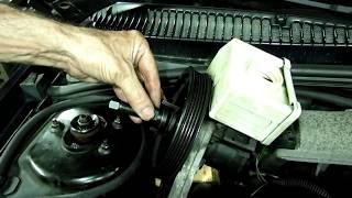 Power Steering Pump Replacement DOHC [upl. by Eniamrehc458]