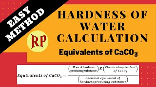 Easy method to calculate hardness as equivalents of CaCO3  Hardness of water [upl. by Dougal]