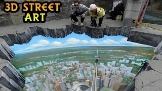 63 Mind Blowing 3D Street Art illusions Compilation  Optical illusions amp 3D Paintings [upl. by Ater468]