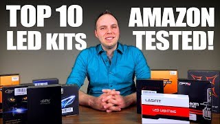 Top 10 LED Headlight Kits under 100 on Amazon Tested [upl. by Ydak]