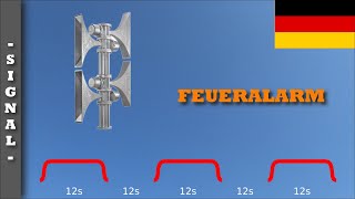 Sirenensignal quotFeueralarmquot Deutschland  SES 600 [upl. by Atinuahs]