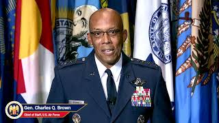 Chief of Staff of the Air Force Gen Charles Q Brown Jr speaks at the NGAUS Conference 2020 [upl. by Mixie]