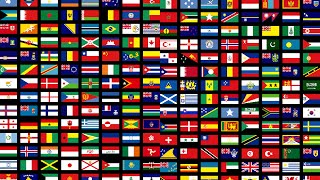 Flags of All Countries of the World with Names 3th part music by Klimpers [upl. by Aicenert176]