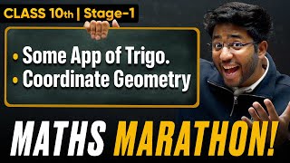 Class 10th Maths Maha Marathon  Some App of Trigonometry amp Coord Geometry 🔥  Shobhit Nirwan [upl. by Obeded]