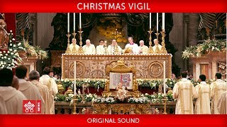 Pope Francis Holy Mass of the Christmas Vigil 20171224 [upl. by Analaj]