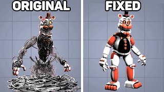 Fixed VS Original Animatronics in Five Nights at Freddys 4 [upl. by Hnad305]