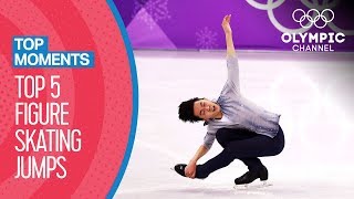 Top HistoryMaking Figure Skating Jumps at the Olympics  Top Moments [upl. by Pearman383]