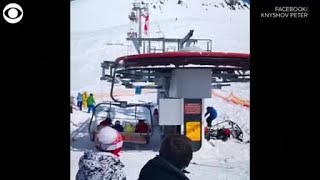 Georgia Ski Lift Failure Sends People Flying Into Air At Least 10 Injured [upl. by Naamana]