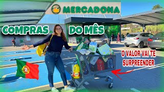 COMPRAS DO MÊS EM PORTUGAL 🇵🇹 MERCADONA🛒💚 [upl. by Ahseile]