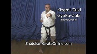 Shotokan Karate Techniques Kizami zuki and Gyaku zuki [upl. by Lettie]