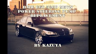 How to replace power steering pump on BMW 530D [upl. by Brick]