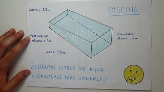 Aprendo  Capacidad Volumen Piscina  Matemáticas [upl. by Bartolemo]