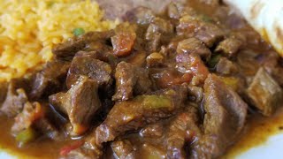 CARNE GUISADA  TEXMEX STYLE  How to make Mexican beef stew [upl. by Etnaled]