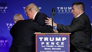 Donald Trump rushed off stage during rally in Nevada [upl. by Niliac63]