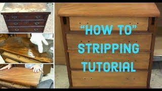 DIY Furniture Refinishing  How To Strip Wood Furniture [upl. by Ayaj]