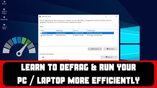 How To Defrag Windows 10 [upl. by Hgielanna784]