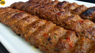 TURKISH ADANA KEBAB RECIPE  TURKISH KEBAB WITHOUT GRILL  by Aqsas Cuisine [upl. by Bala]