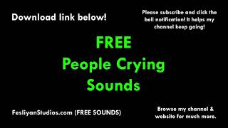 People Crying Free Sound Effect Various Versions [upl. by Susann]