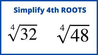 How to Simplify Fourth Roots [upl. by Ingold]