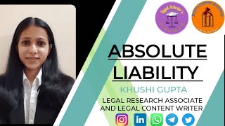 Absolute Liability Absolute liability tort in hindi law lawstudents legal legalscholars [upl. by Neellek]