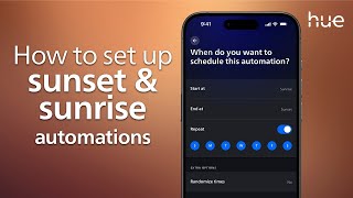 Set Up Philips Hue Smart Home Light Control to Turn on at Sunset [upl. by Aramaj638]