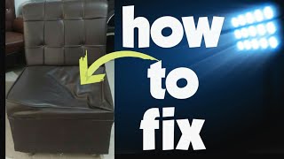 DIY  how to sofa repair at home  leather sofa repairing [upl. by Steere]