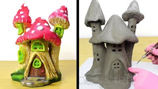 DIY Cement Mushroom Fairy House for Your Garden 🏡 [upl. by Ludly]