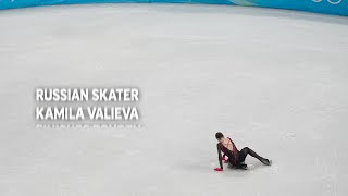 Russian skater Kamila Valieva finishes fourth [upl. by Kerad]