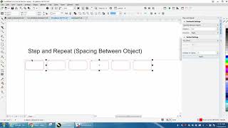 Corel Draw Tips amp Tricks Step amp Repeat Spacing Between Object [upl. by Wernick67]