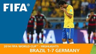 Brazil v Germany  2014 FIFA World Cup  Match Highlights [upl. by Stortz]