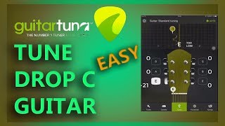 EASY DROP C TUNING  GUITAR TUNA  CGCFAD [upl. by Annuahsal]