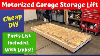 Motorized Garage Storage Lift Build [upl. by Nona463]