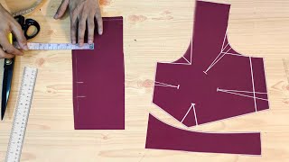 Blouse cutting Easy Method step by step full tutorial [upl. by Ydiarf]