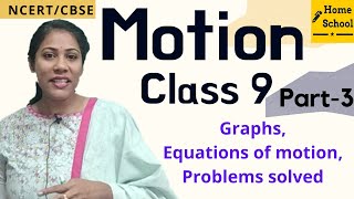 Motion class 9  Graphs and Equations of Motion  Problems on Motion Chapter  Part 3 [upl. by Hsur]