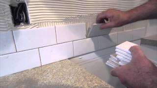 How to install a simple subway tile kitchen backsplash [upl. by Swann]