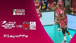 Milano vs Perugia  Highlights  SuperLega  Playoffs [upl. by Rahel]