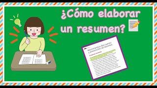 ¿Cómo hacer un resumen [upl. by Eelahc]