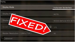 STOP Warzone from Changing Settings Warzone Render Resolution amp Display Mode Fix [upl. by Annuahs769]
