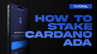 How to stake Cardano ADA  Cardano Staking [upl. by Eedeed]