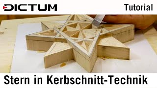 Weihnachtsstern in KerbschnittTechnik schnitzen  DICTUM Tutorial [upl. by Inaluahek621]