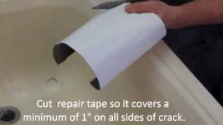 Repairing a cracked bathtub or shower [upl. by Dorran469]