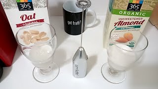 Oat Milk vs Almond Milk part 2 Frothing Test [upl. by Itaws]