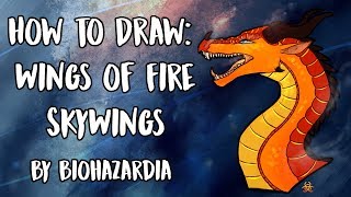 HOW TO DRAW SkyWing  Wings of Fire  Featuring Peril [upl. by Davison]